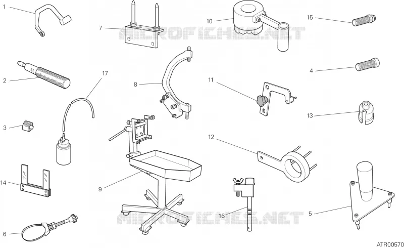 OUTILS SPECIAUX POUR MAINTENANCE Ducati Moto Multistrada 2016 Multistrada 1200 ABS  Multistrada 1200 ABS