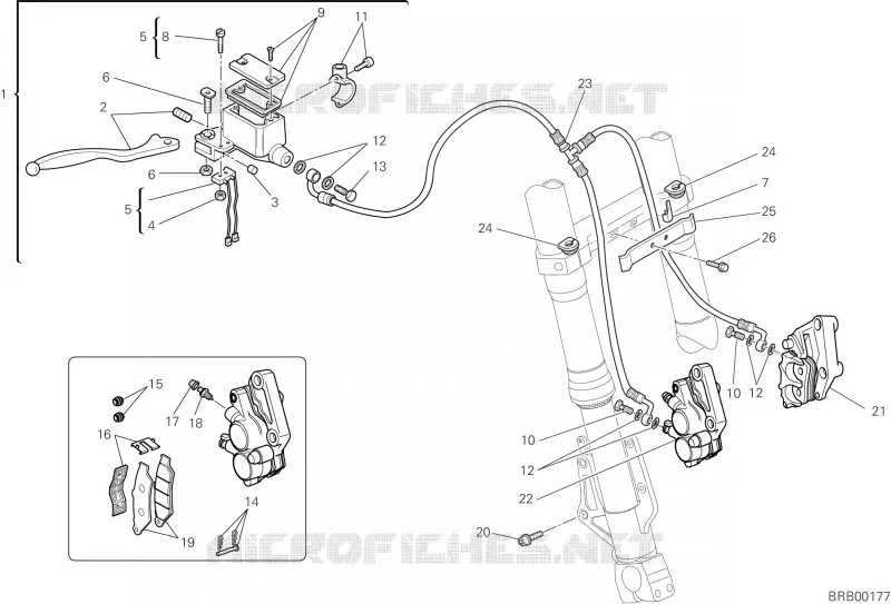 SYSTÈME DE FREIN AVANT Ducati Moto Multistrada 2006 Multistrada 620  Multistrada 620