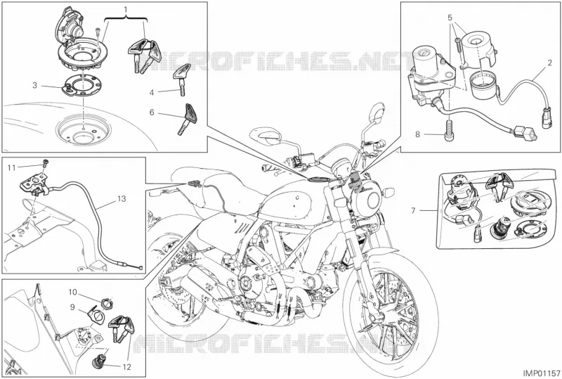 PIECES ELECTRIQUES Ducati Moto Scrambler 2019 Scrambler 800 Full Throttle  Scrambler 800 Full Throttle
