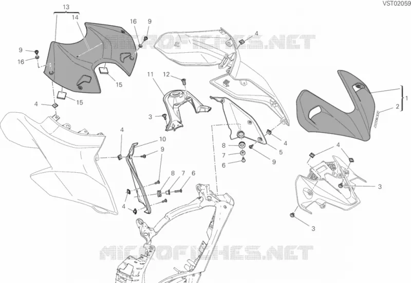CARENAGES AVANT Ducati Moto Streetfighter 2020 Streetfighter V4 S  Streetfighter V4 S