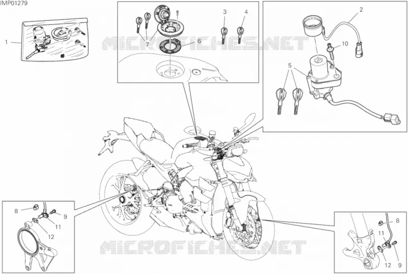 PIECES ELECTRIQUES Ducati Moto Streetfighter 2020 Streetfighter V4 S  Streetfighter V4 S