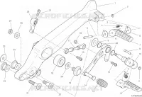 REPOSE PIEDS GAUCHE   SELECTEUR pour Ducati Scrambler 800 Cafe Racer 2019