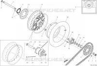 ROUE ARRIERE pour Ducati Scrambler 800 Cafe Racer 2019