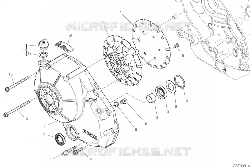 CARTER EMBRAYAGE Ducati Moto Scrambler 2019 Scrambler 800 Cafe Racer  Scrambler 800 Cafe Racer