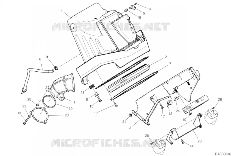 BOITE A AIR ET RENIFLARD D'HUILE Ducati Moto Scrambler 2018 Scrambler 1100  Scrambler 1100