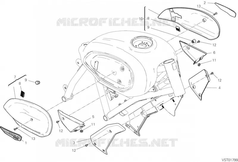 CARÉNAGES Ducati Moto Scrambler 2018 Scrambler 1100  Scrambler 1100