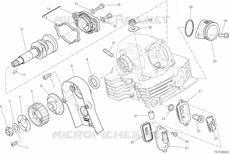 CULASSE VERTICALE - DISTRIBUTION Ducati Moto Scrambler 2018 Scrambler 1100  Scrambler 1100