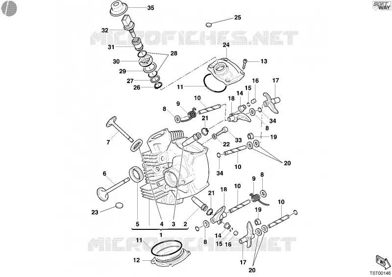 CULASSE HORIZONTALE Ducati Moto Multistrada 2004 Multistrada 1000  Multistrada 1000