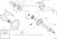 MOYEU DE ROUE - CHAINE - DISQUE ARRIERE  Multistrada ducati-moto 2003 Multistrada 1000 4
