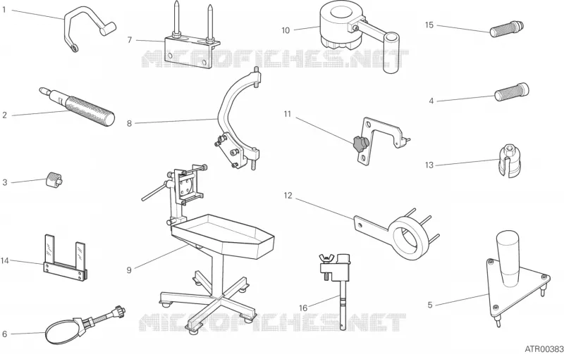 OUTILS SPECIAUX POUR MAINTENANCE Ducati Moto Multistrada 2015 Multistrada 1200 S Touring  Multistrada 1200 S Touring