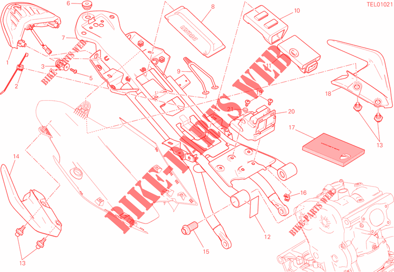 BOUCLE ARRIERE pour Ducati Monster 821 DARK 2015