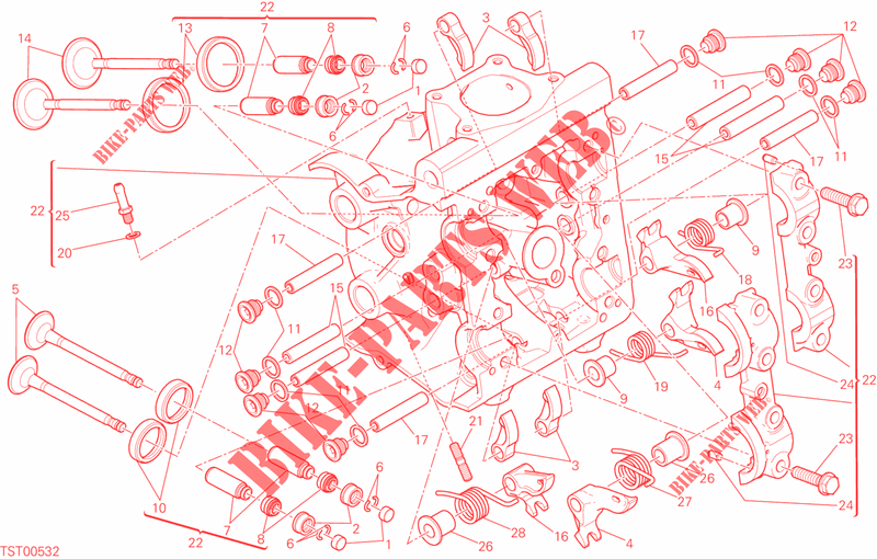 CULASSE HORIZONTALE pour Ducati Monster 821 DARK 2015