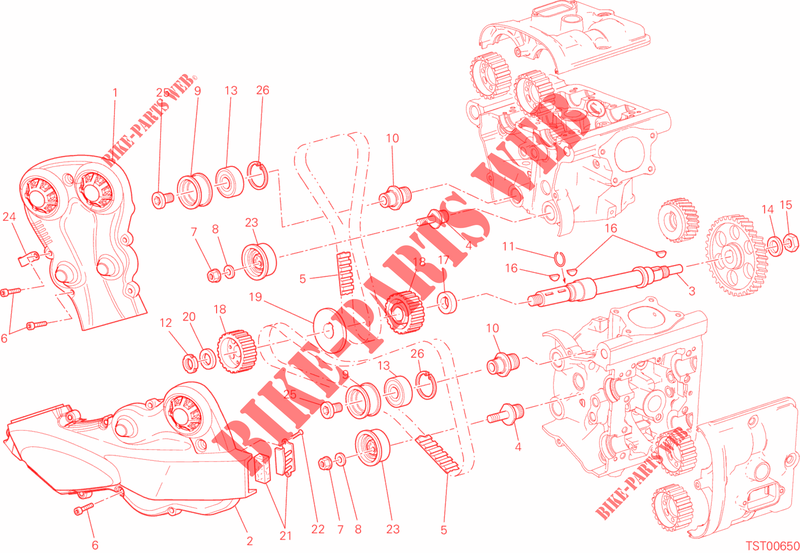 DISTRIBUTION pour Ducati Monster 821 DARK 2015
