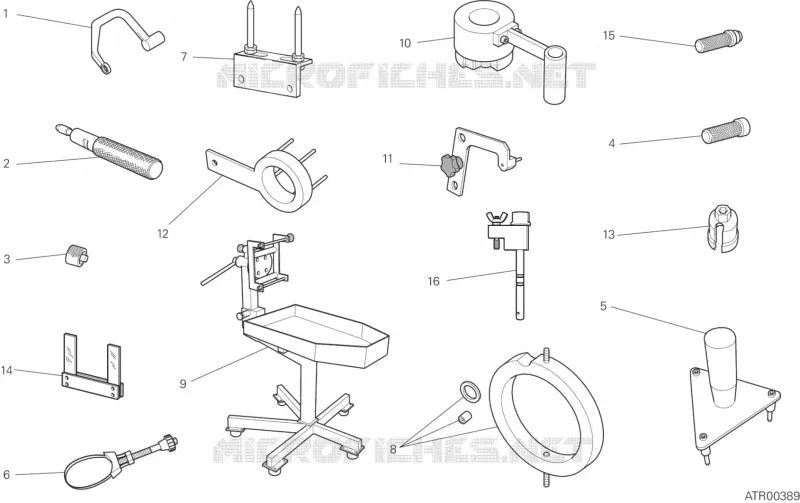 OUTILS SPECIAUX POUR MAINTENANCE Ducati Moto Multistrada 2018 Multistrada 1260 ABS  Multistrada 1260 ABS