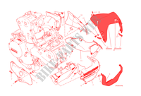 CACHES LATERAUX ET GARBE BOUE AVANT pour Ducati Monster 1200 2015