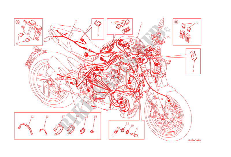 FAISCEAU ELECTRIQUE pour Ducati Monster 1200 2015