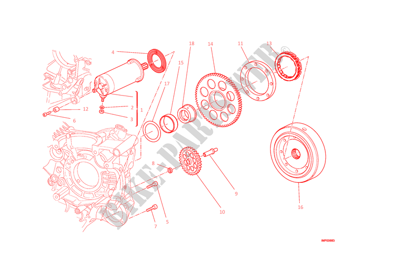 SYSTÈME DE DEMARREUR ELECTRIQUE pour Ducati Monster 1200 2015