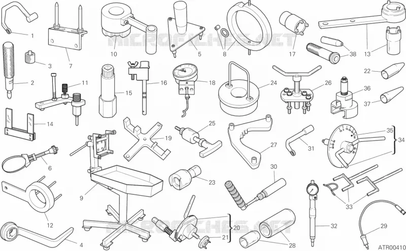 OUTILS SPECIAUX POUR MAINTENANCE Ducati Moto Multistrada 2019 Multistrada 1260 Enduro Touring  Multistrada 1260 Enduro Touring
