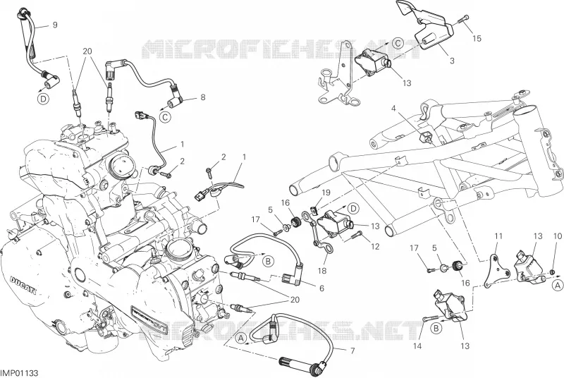 BOBINE D'ALLUMAGE - BOUGIE Ducati Moto Multistrada 2019 Multistrada 1260 S ABS  Multistrada 1260 S ABS