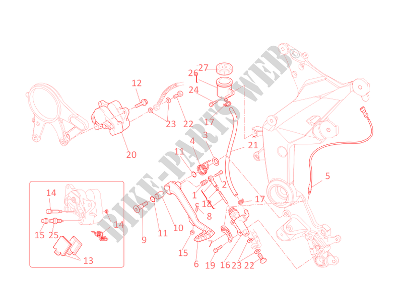 FREIN ARRIERE pour Ducati Multistrada 1200 ABS 2011