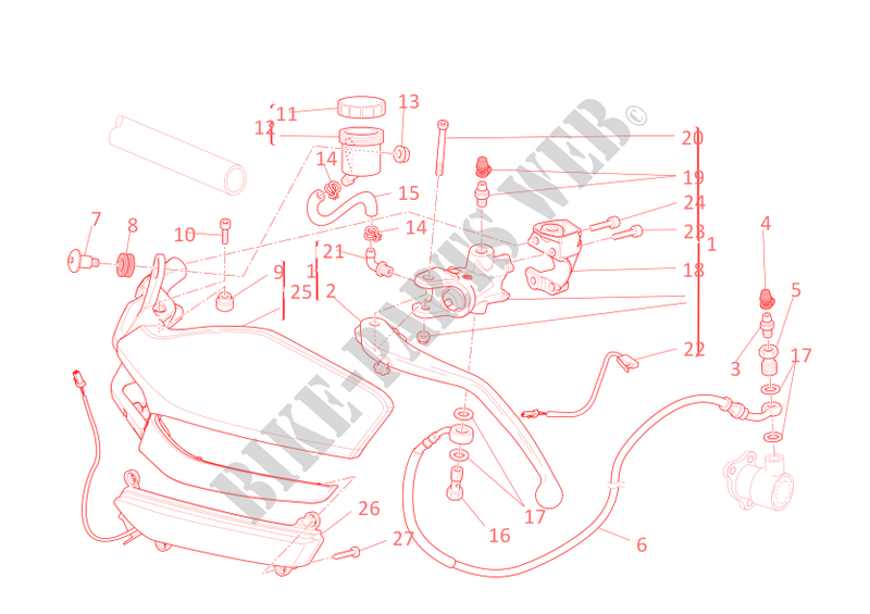 MAITRE CYLINDRE D'EMBRAYAGE pour Ducati Multistrada 1200 ABS 2011