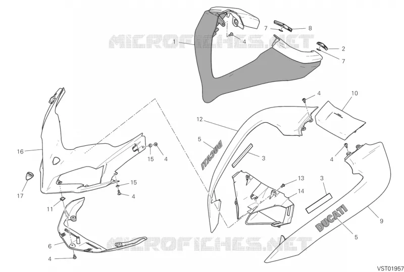 TETE DE FOURCHE Ducati Moto Multistrada 2020 Multistrada 950 S Touring  Multistrada 950 S Touring