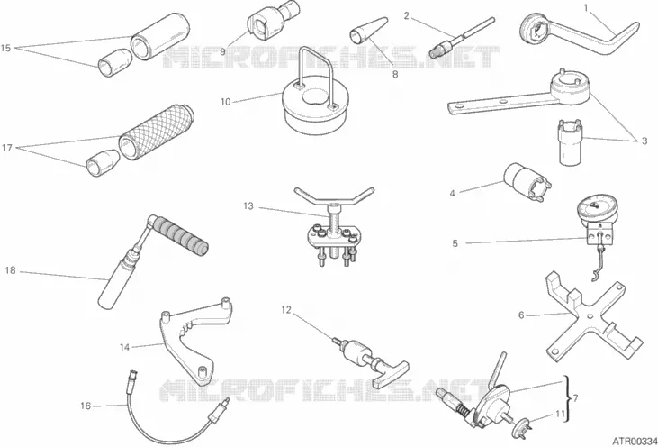 OUTILS SPECIAUX POUR MAINTENANCE Ducati Moto Multistrada 2019 Multistrada 1260 S Pikes Peak  Multistrada 1260 S Pikes Peak