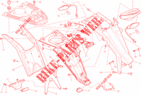 SUPPORT DE PLAQUE   FEU ARRIERE (AUS) pour Ducati Monster 696 ABS 2014
