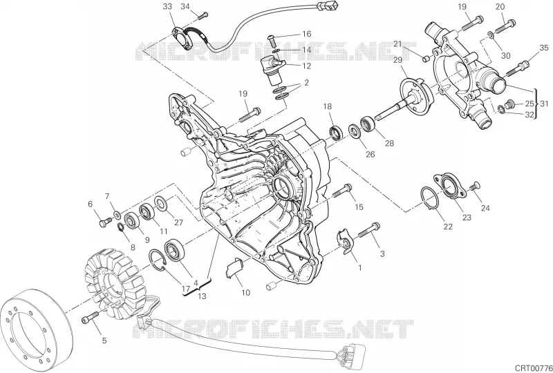 COUVERCLE / GENERATEUR Ducati Moto Multistrada 2019 Multistrada 1260 S D-Air  Multistrada 1260 S D-Air