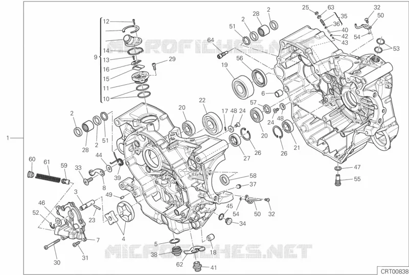 DEMI-CARTERS MOTEUR Ducati Moto Multistrada 2019 Multistrada 950 S Touring  Multistrada 950 S Touring