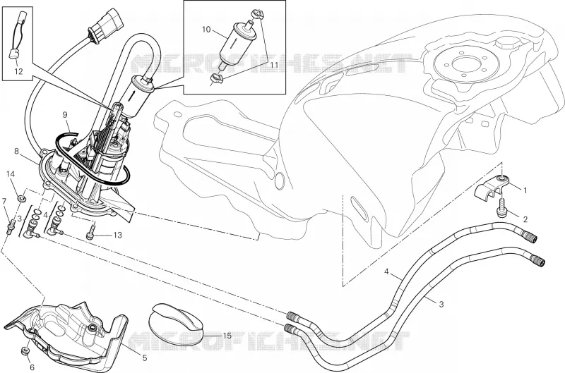 POMPE A ESSENCE Ducati Moto Monster 2013 Monster 696  Monster 696
