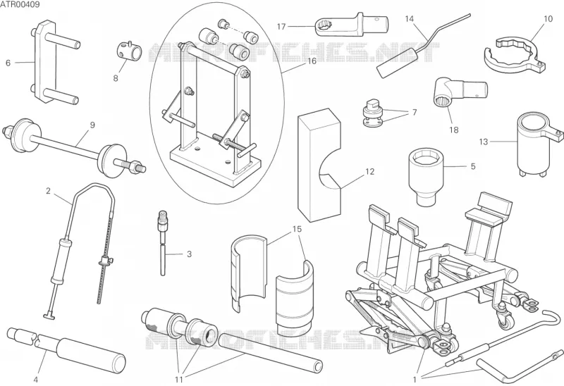 OUTILS SPECIAUX POUR MAINTENANCE Ducati Moto Multistrada 2020 Multistrada 1260 Enduro  Multistrada 1260 Enduro