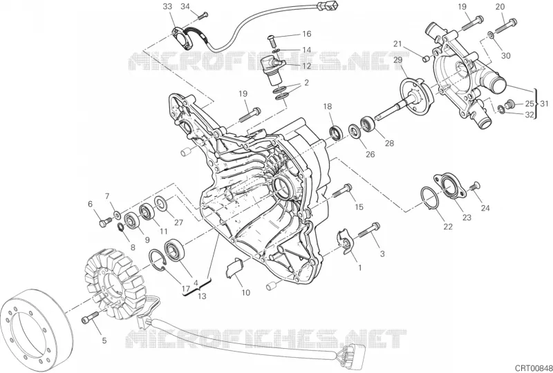 COUVERCLE / GENERATEUR Ducati Moto Multistrada 2020 Multistrada 1260 Touring  Multistrada 1260 Touring