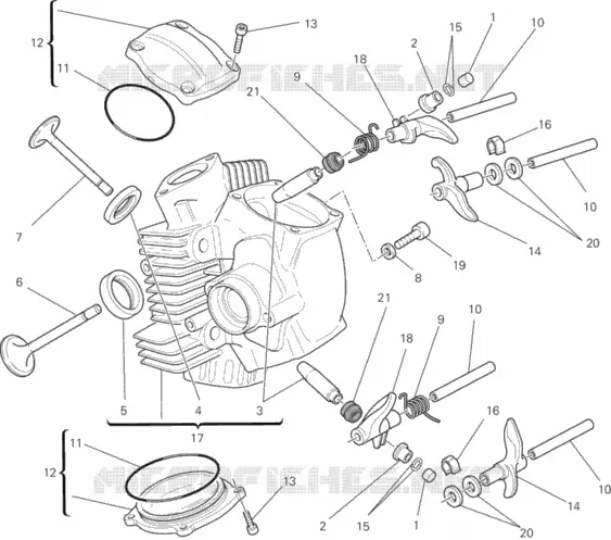 CULASSE HORIZONTALE Ducati Moto Monster 2013 Monster 796  Monster 796