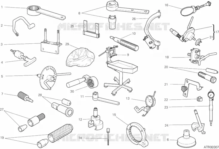 OUTILS SPECIAUX POUR MAINTENANCE (MOTEUR) Ducati Moto Monster 2013 Monster 796  Monster 796