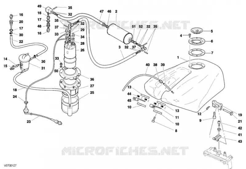 RESERVOIR D'ESSENCE Ducati Moto Superbike 2001 996 RS  996 RS