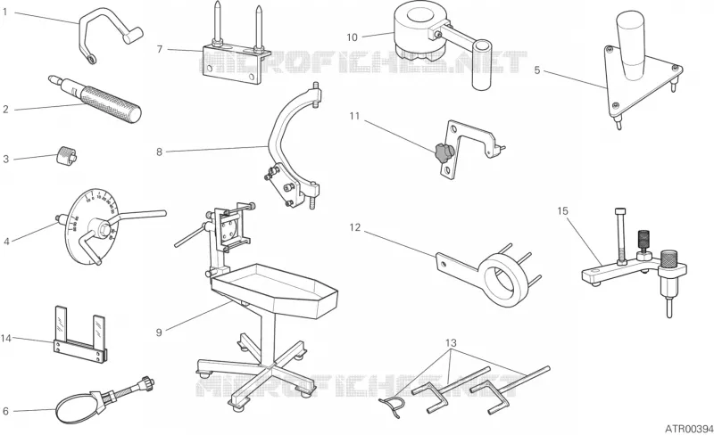 OUTILS SPECIAUX POUR MAINTENANCE (MOTEUR) Ducati Moto Monster 2018 Monster 1200 R  Monster 1200 R