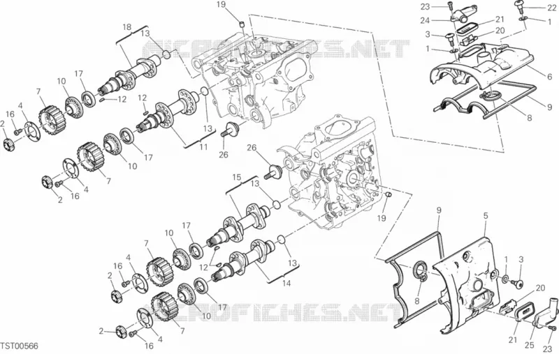 CULASSE: SYSTÈME DE DISTRIBUTION Ducati Moto Monster 2020 Monster 1200  Monster 1200