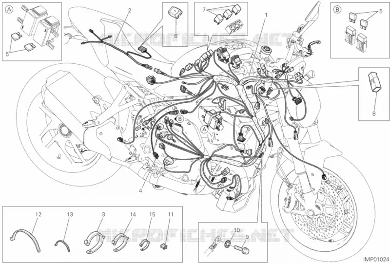 FAISCEAU ELECTRIQUE Ducati Moto Monster 2020 Monster 1200 S  Monster 1200 S