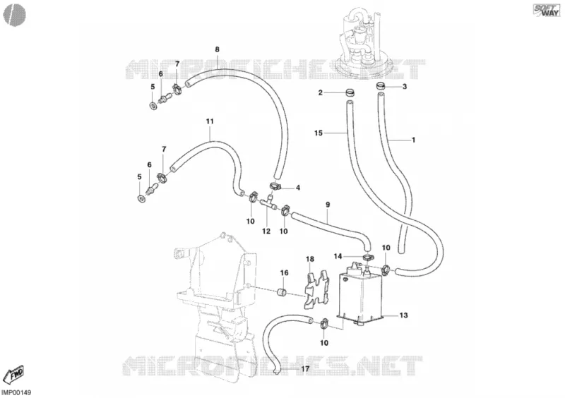 FILTRE CANISTER USA Ducati Moto Superbike 2004 998 FINAL EDITION SINGLE-SEAT  998 FINAL EDITION SINGLE-SEAT