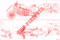 ETIQUETTE AVERTISSEMENT pour Ducati Monster 821 Stealth 2020
