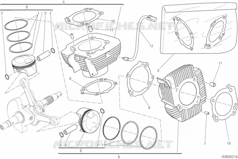CYLINDRES - PISTONS Ducati Moto Monster 2020 Monster 797  Monster 797