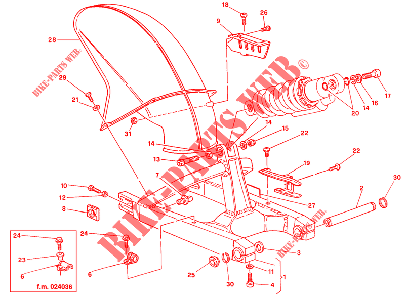 BRAS OSCILLANT (DM 006007) pour Ducati 900 SS 1992