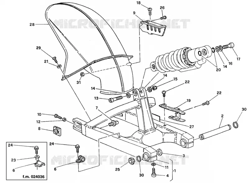 BRAS OSCILLANT (DM 006007) Ducati Moto Supersport 1992 900 SS  900 SS