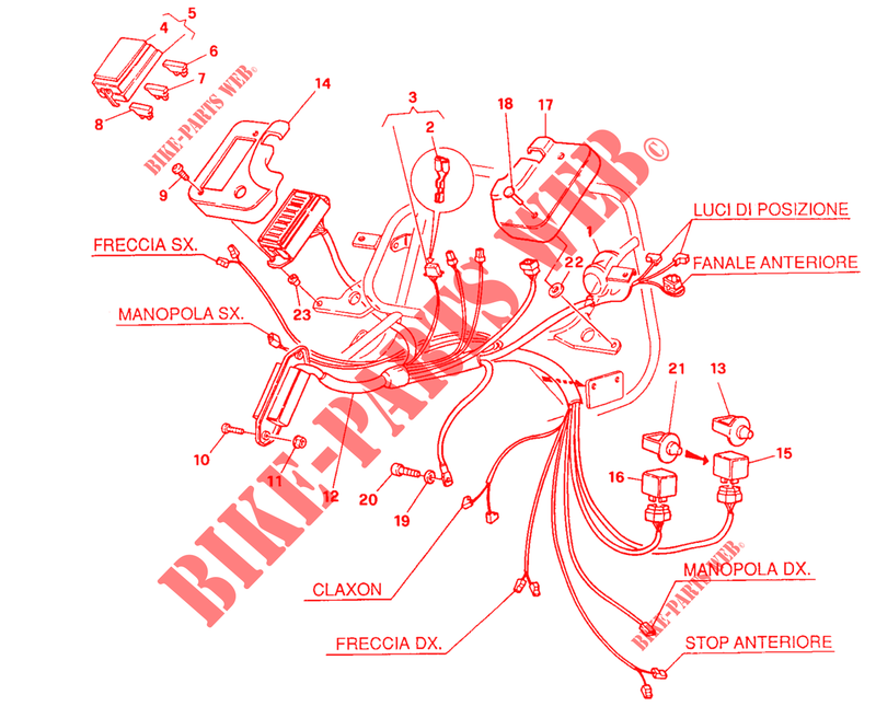 FAISCEAU ELECTRIQUE (DM 016056) pour Ducati 900 SS 1992