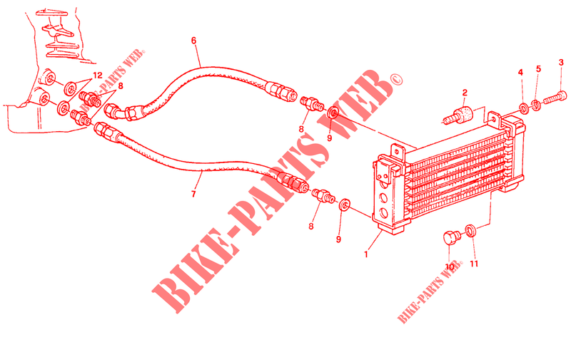 RADIATEUR D'HUILE (FM 024036) pour Ducati 900 SS 1992