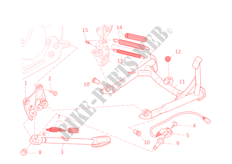 BEQUILLE pour Ducati Multistrada 1200 S Touring 2011
