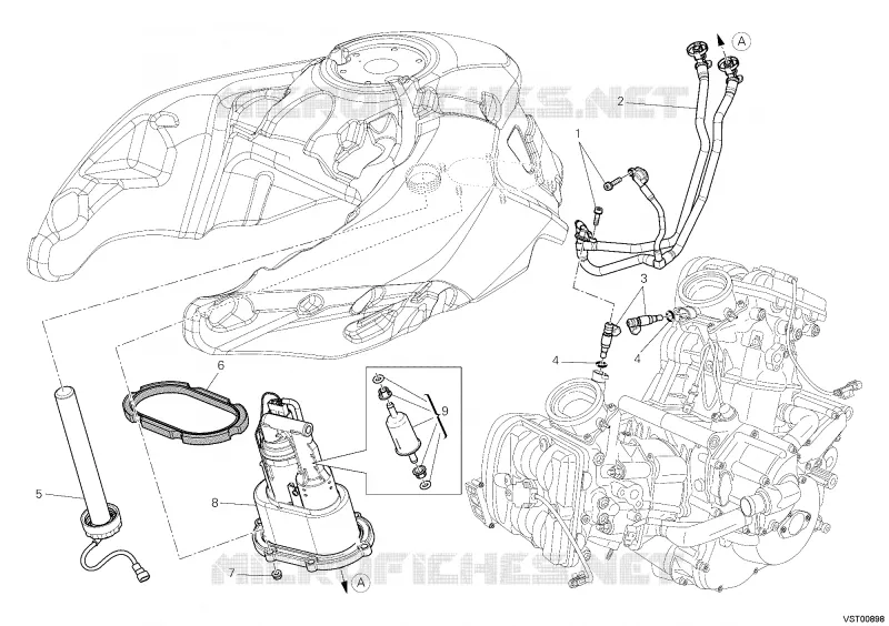 POMPE A ESSENCE Ducati Moto Multistrada 2011 Multistrada 1200 S Touring  Multistrada 1200 S Touring