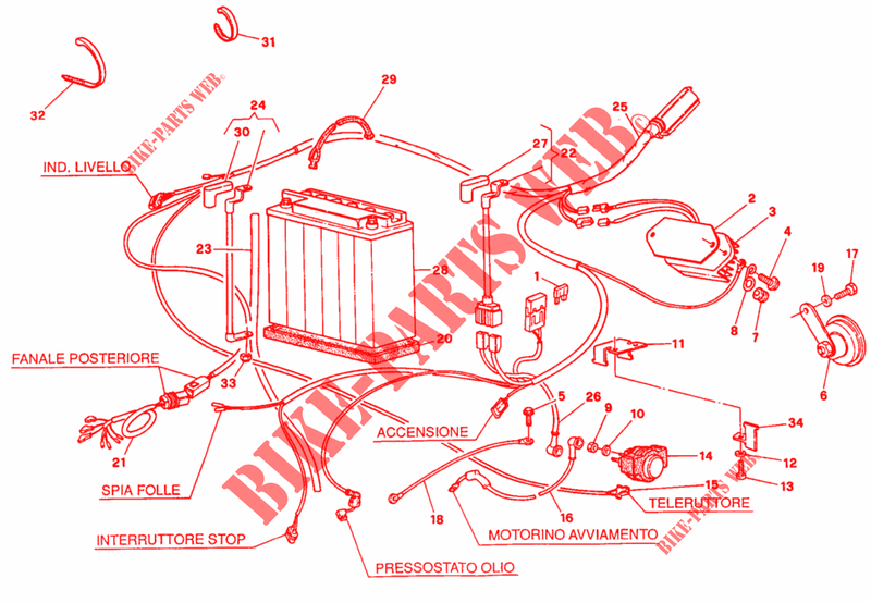 BATTERIE (DM 007707>) pour Ducati 750 SS 1993
