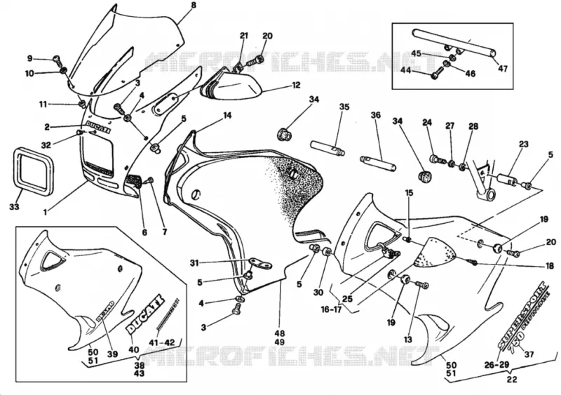 CARÉNAGES (FM <009456) Ducati Moto Supersport 1993 750 SS  750 SS
